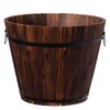 Gardenised Extra Large Wooden Whiskey Barrel Planter, 18 Dia x 14 High QI003236.L